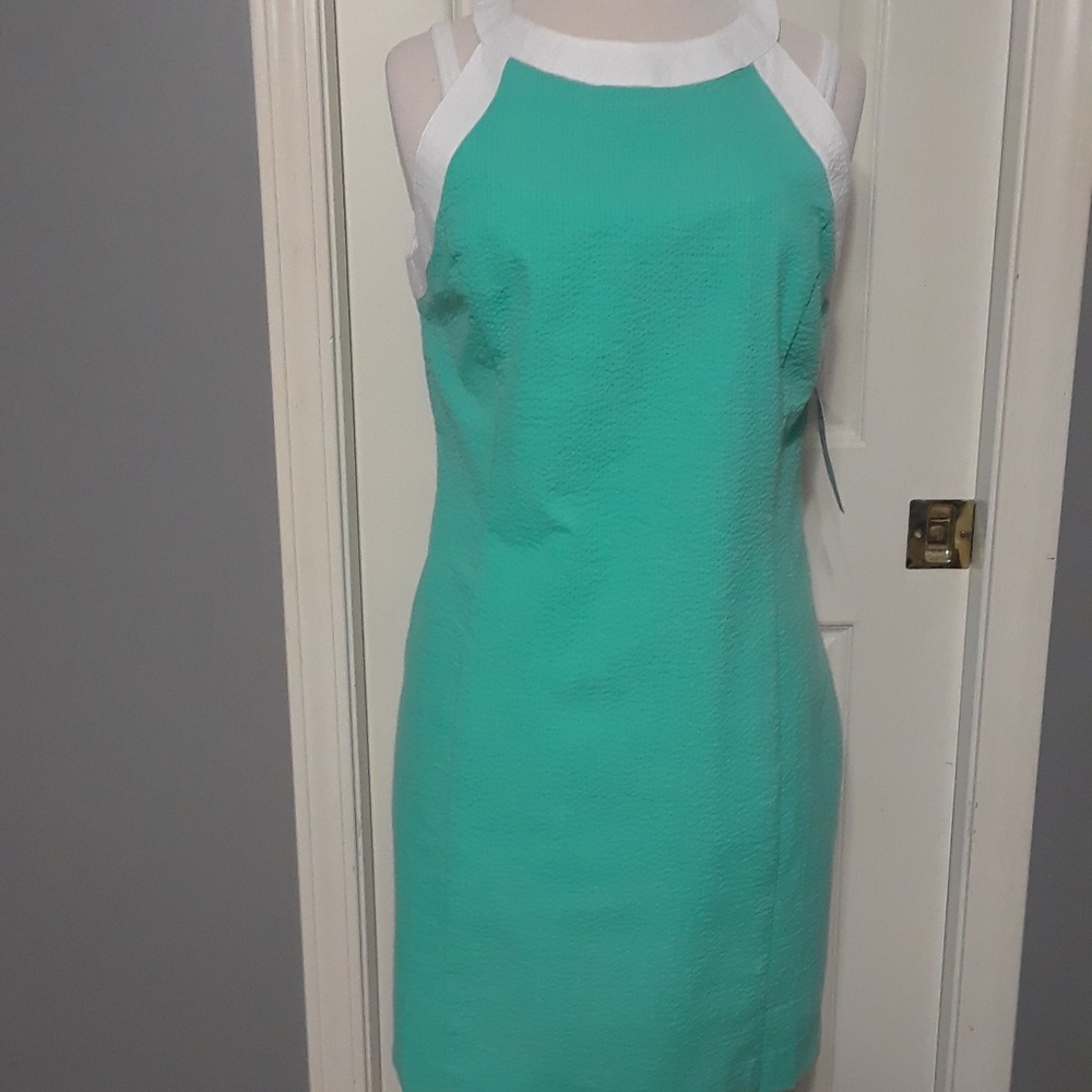 Lauren James Seafoam Green Seersucker Arden Dress